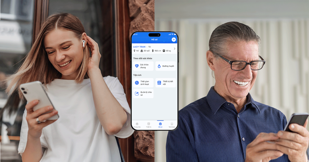 ứng dụng fpt medicare của máy đo đường huyết liên tục giúp đồng hành bố mẹ từ xa