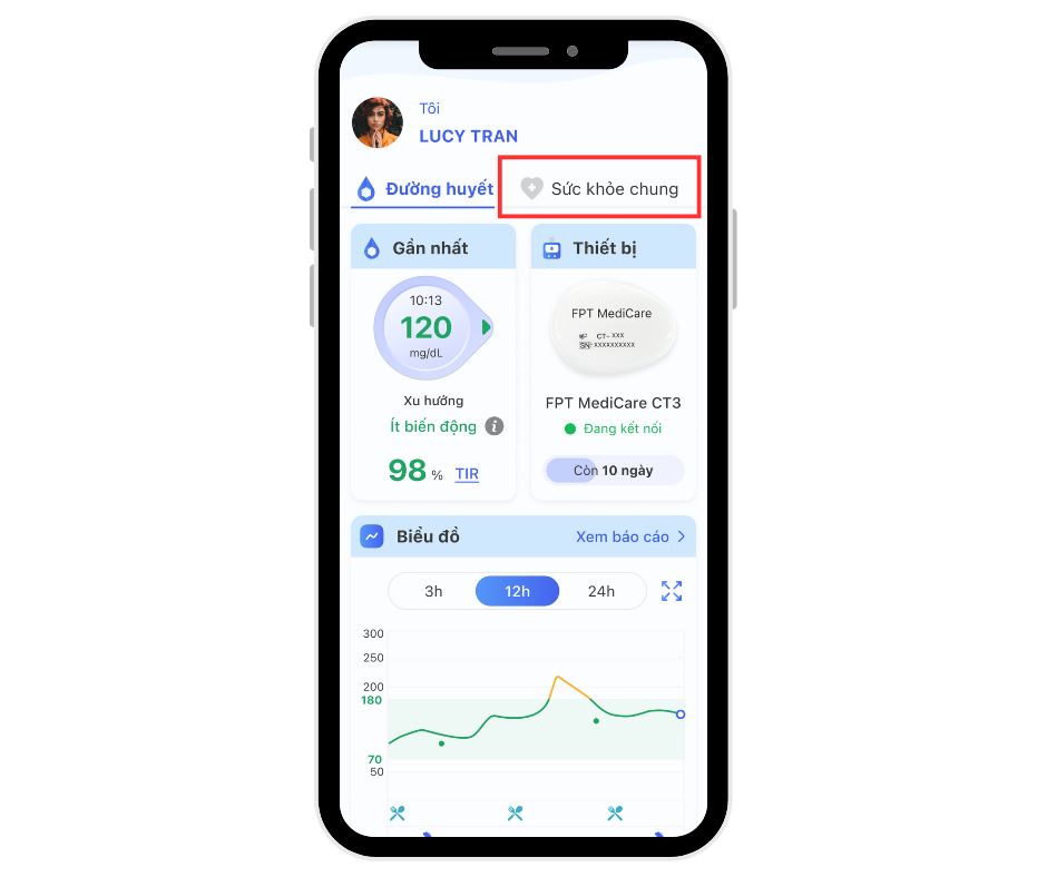 ứng dụng FPT Medicare - xem lại sự kiện