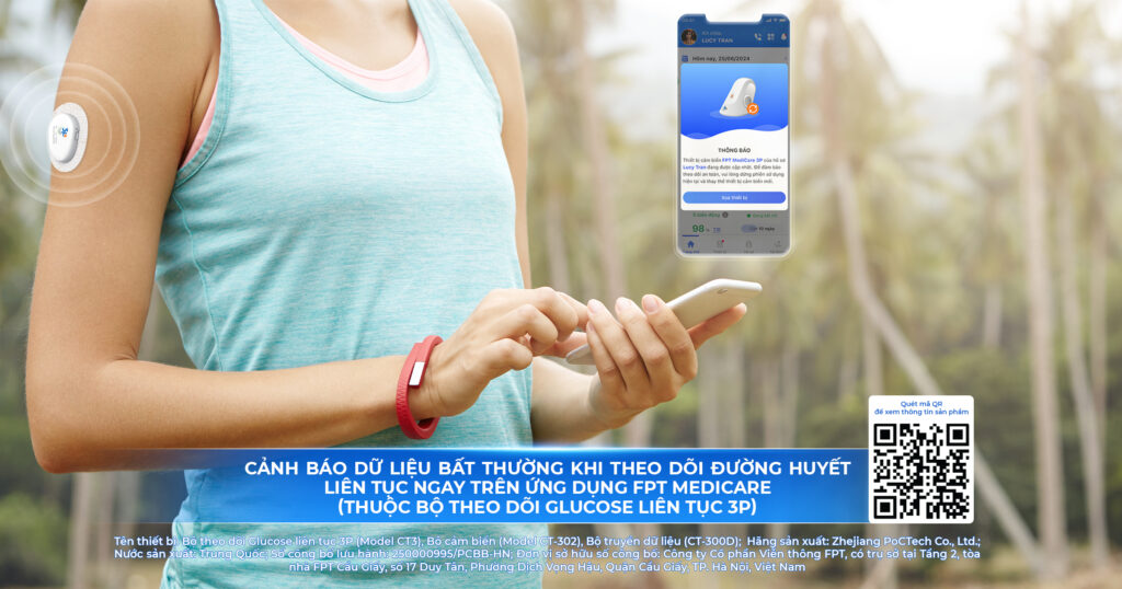 dữ liệu trên Máy đo đường huyết liên tục 3P