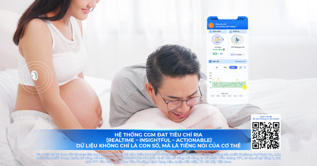 dữ liệu trên Máy đo đường huyết liên tục 3P