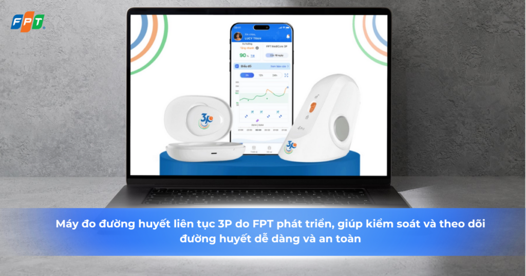Máy đo đường huyết liên tục 3P giúp theo dõi đường huyết dễ dàng hơn  